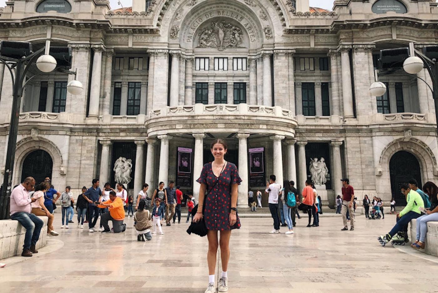 Tori at Palacio de Bellas Artes in Mexico City.