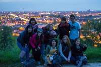 Sidrah and friends pose in 
